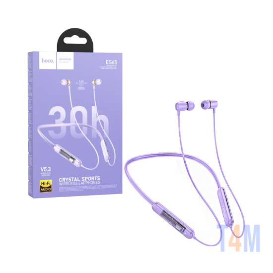 Auscultadores True Sem Fio Hoco ES65 Scout Bluetooth Roxo